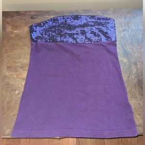 H&M Purple Sequin Tube Top Size 6